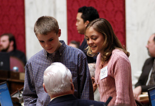 Pages Talking with Lawmaker