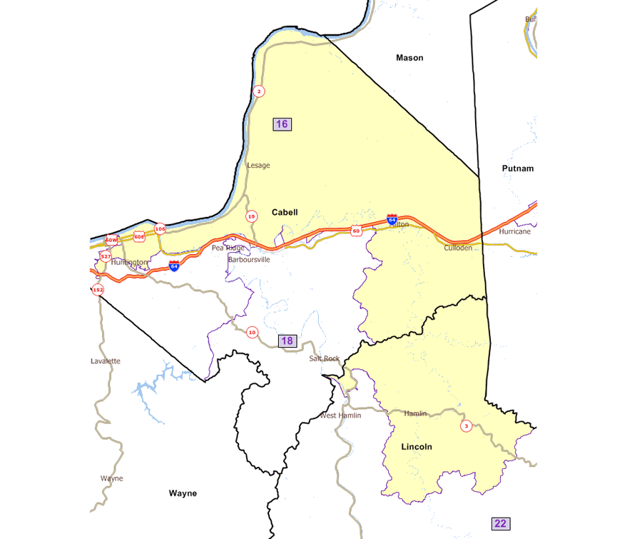 Wv House District 16 Map